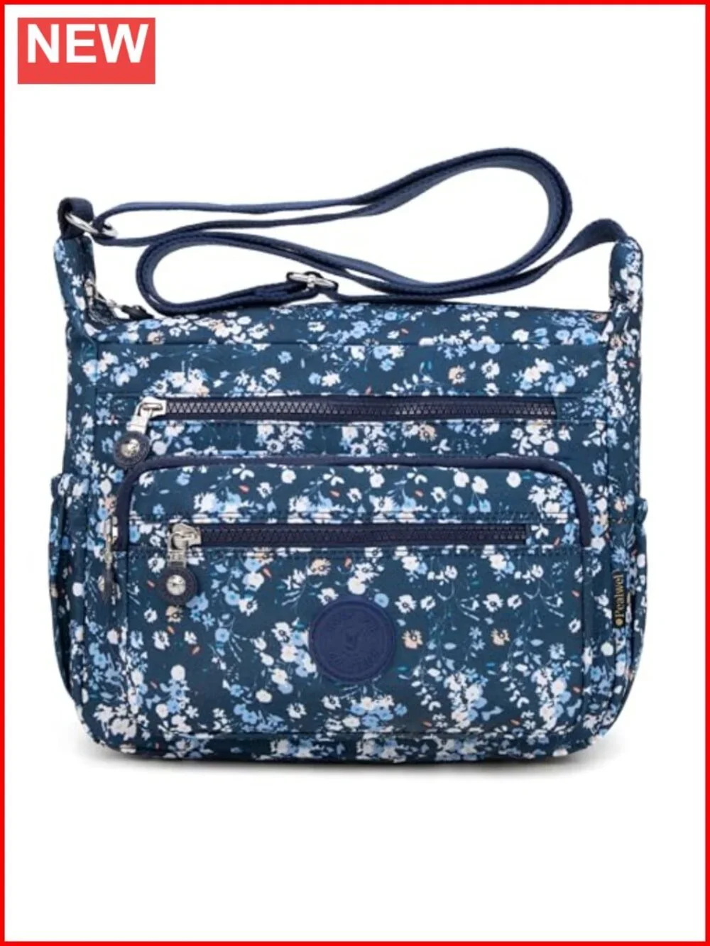 Lightweight Waterproof Nylon Tote Satchel Shoulder Bag Crossbody - 10 Pockets